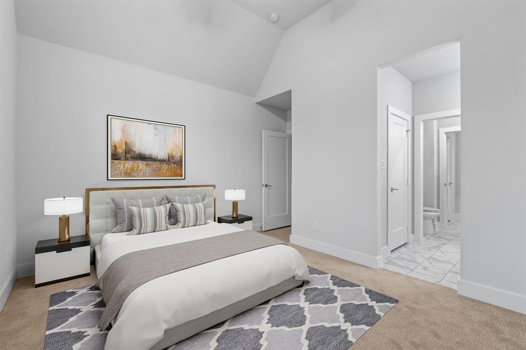 4003 Marble Hill Road Frisco, TX 75034 - Photo 33 of 40 a bedroom with a bed and a painting on the wall