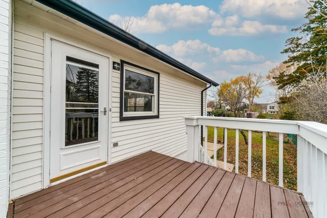 a view of wooden deck