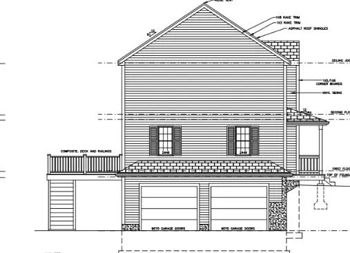 a view of a white building