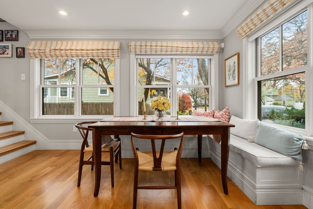 106 Jefferson Street Dedham, MA 02026 - Photo 8 of 42 a view of a dining room with furniture window and wooden floor