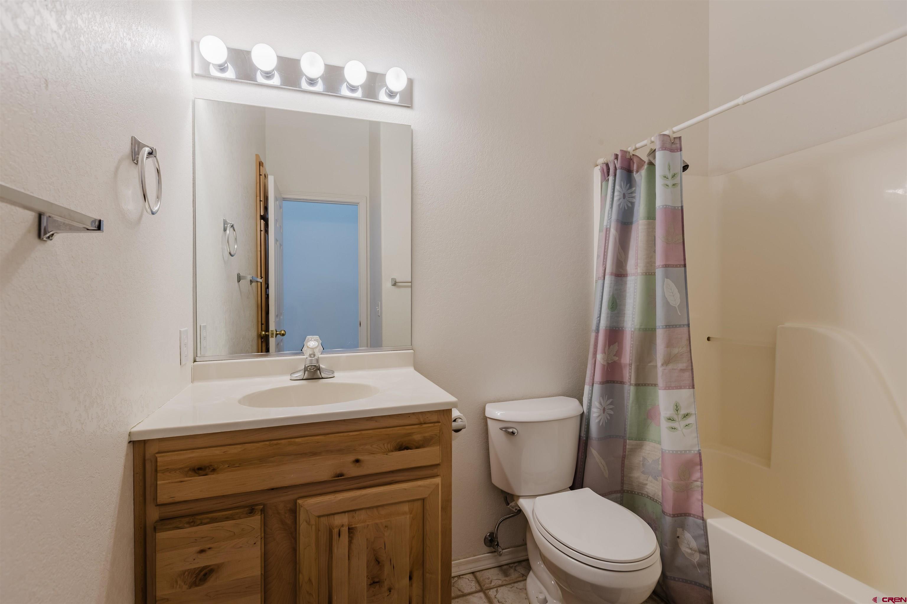 285 Beaver Circle Pagosa Springs, CO 81147 - Photo 33 of 42 a bathroom with a sink vanity mirror and toilet