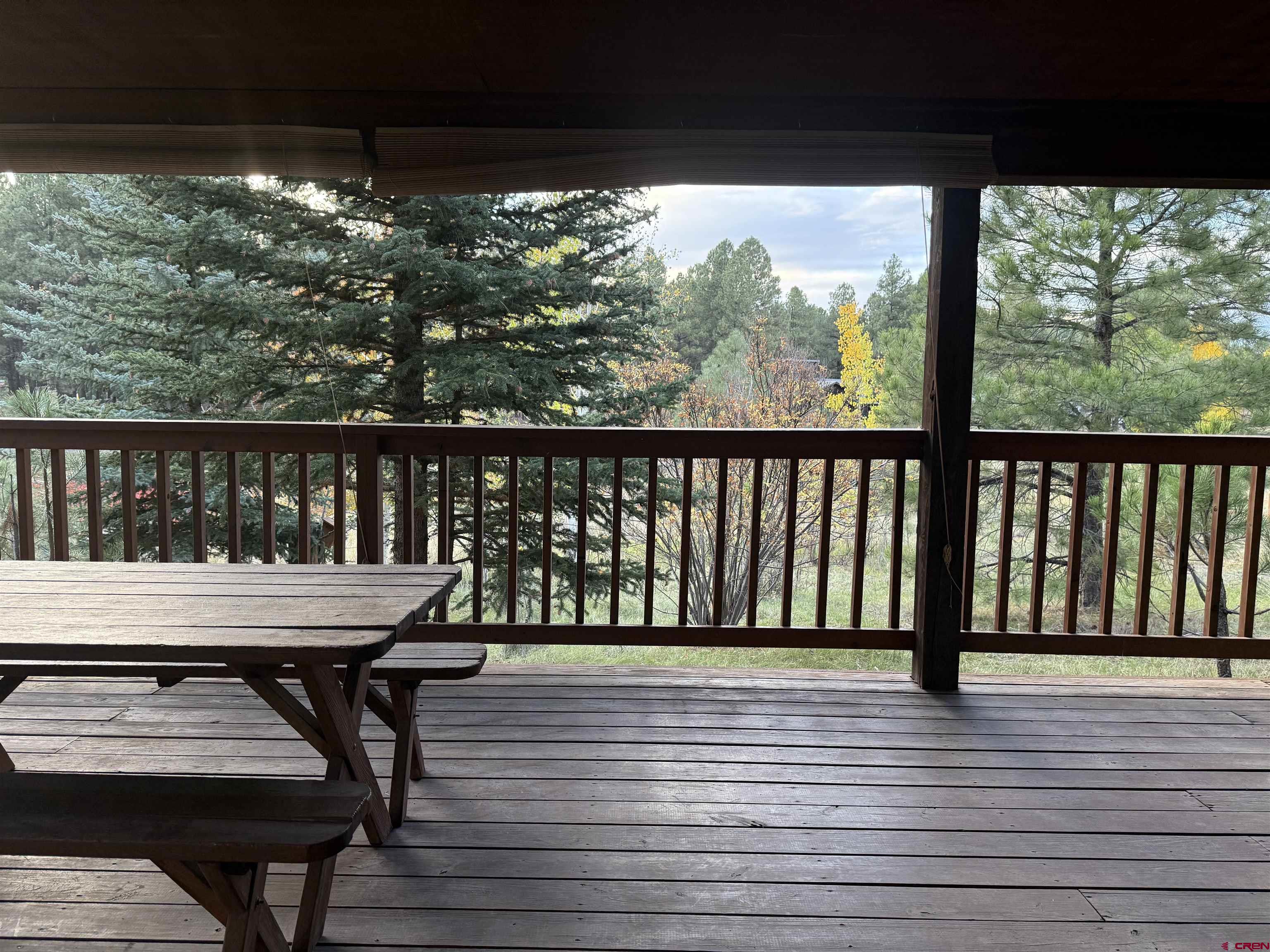 285 Beaver Circle Pagosa Springs, CO 81147 - Photo 9 of 42 a view of a balcony with wooden floor and outdoor space