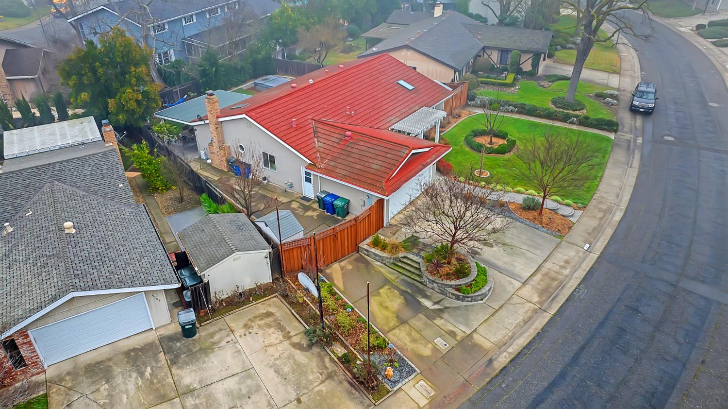 5220 Shelato Way Carmichael, CA 95608 - Photo 39 of 40 an aerial view of a house with a yard and outdoor seating
