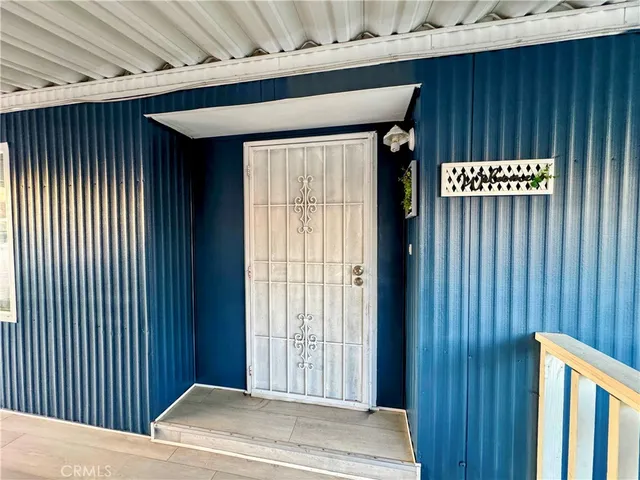 a view of a balcony door