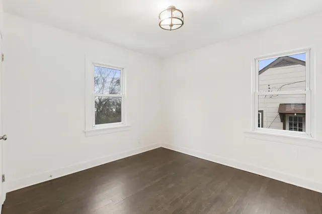 an empty room with a window