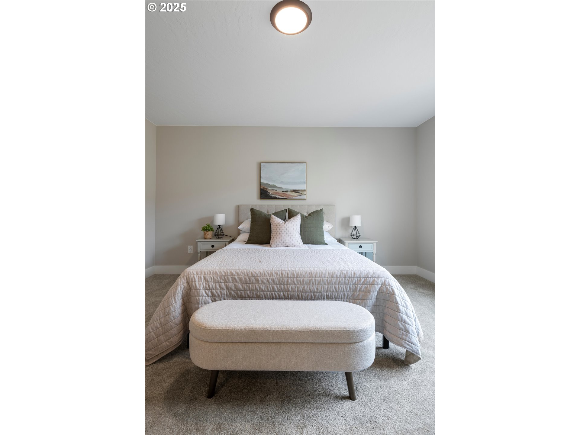 1801 Southwest 1st Street Pendleton, OR 97801 - Photo 16 of 29 a bedroom with a bed and a lamp
