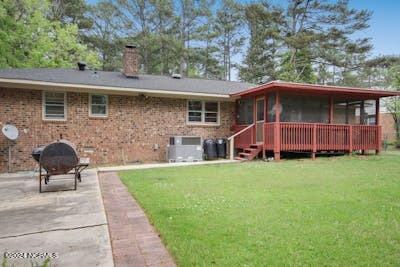 1105 Ensworth Road Northwest Wilson, NC 27896 - Photo 20 of 23 Backyard - Screen-In Porch View
