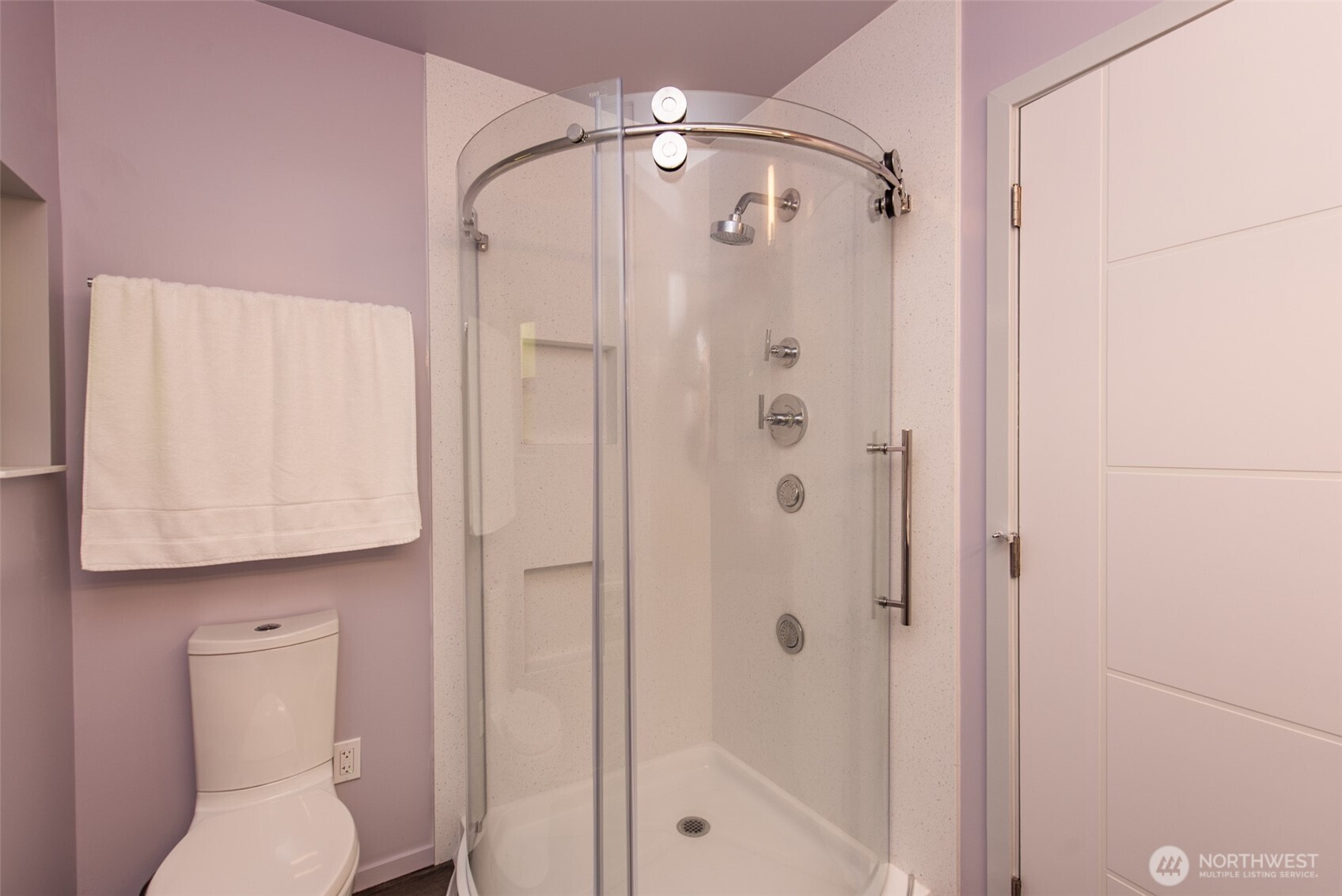 681 Bachelor Road Sequim, WA 98382 - Photo 25 of 39 a bathroom with a shower a toilet and sink