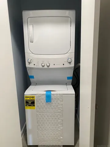 a close view of washer and dryer