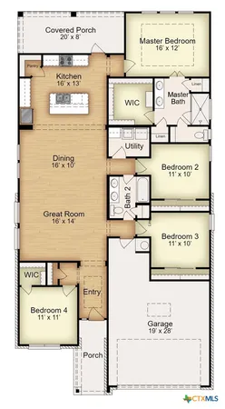 a view of a hallway with wooden floor and entryway