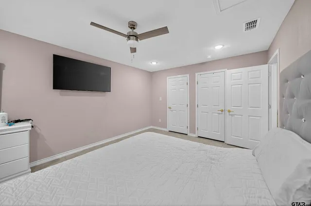 a view of a livingroom with a flat screen tv