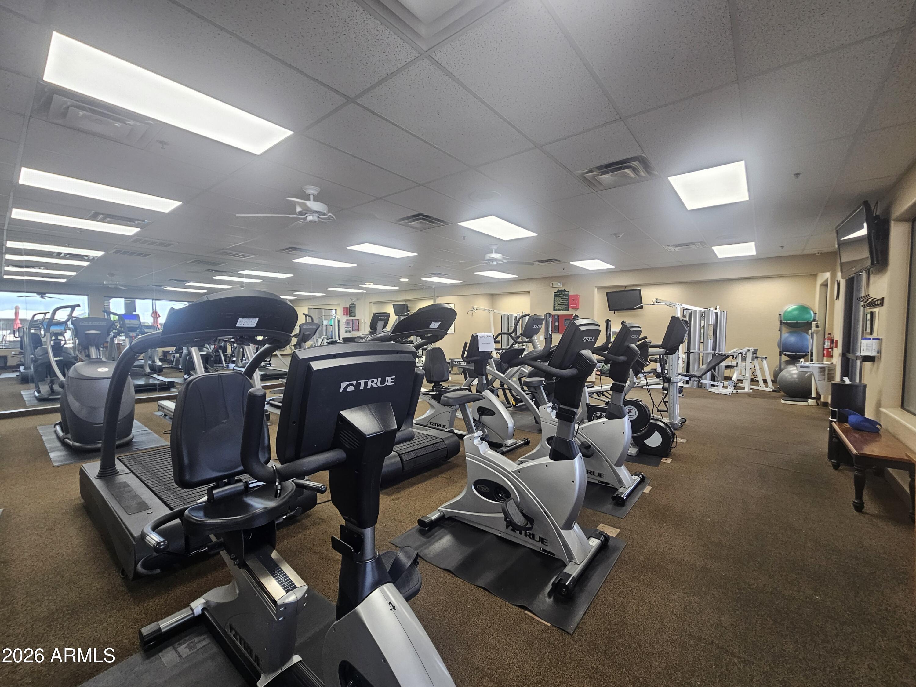 650 North Hawes Road, Unit 3406 Mesa, AZ 85207 - Photo 33 of 45 a view of a room with gym equipment