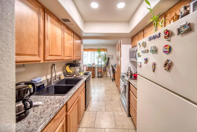 a kitchen with lots of counter top space