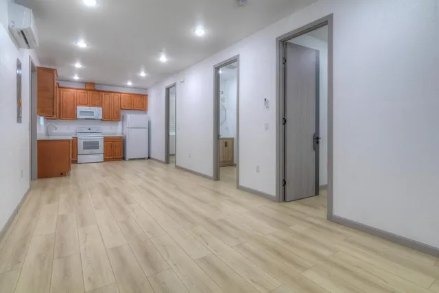 an empty room with a window