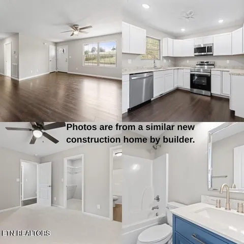 a kitchen with a white cabinets and white appliances
