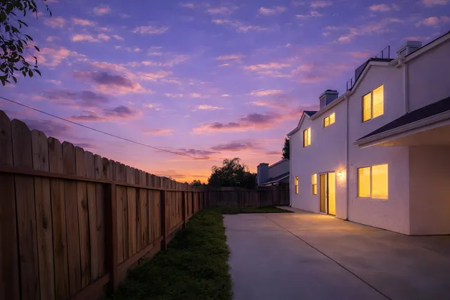 a front view of a house having yard