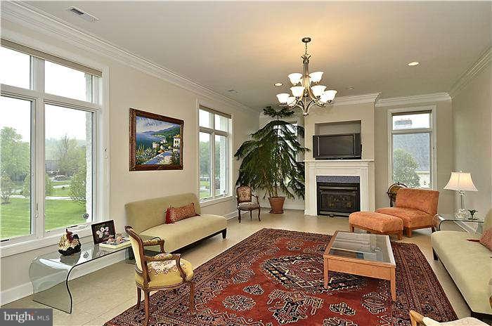 11505 Big Piney Way Potomac, MD 20854 - Photo 14 of 29 a living room with furniture a chandelier and a fireplace