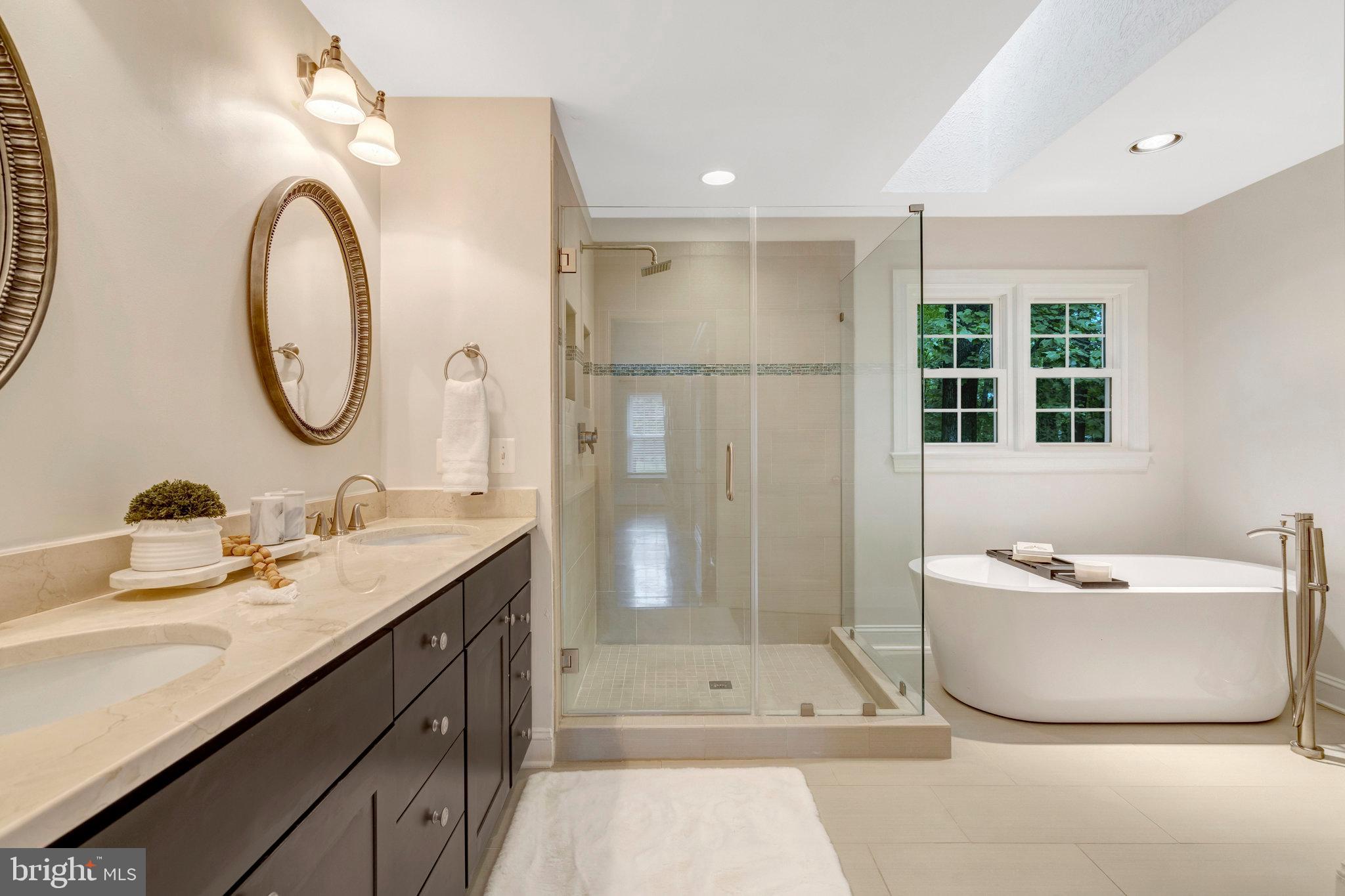 11181 Longwood Grove Drive Reston, VA 20194 - Photo 45 of 94 Large Walk-In Shower and Soaking Tub