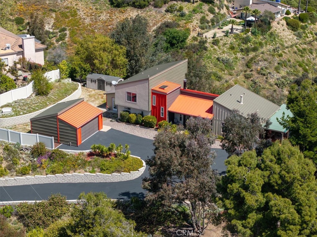 3240 Skycrest Drive Fallbrook, CA 92028 - Photo 36 of 40 an aerial view of a house with a yard and garden