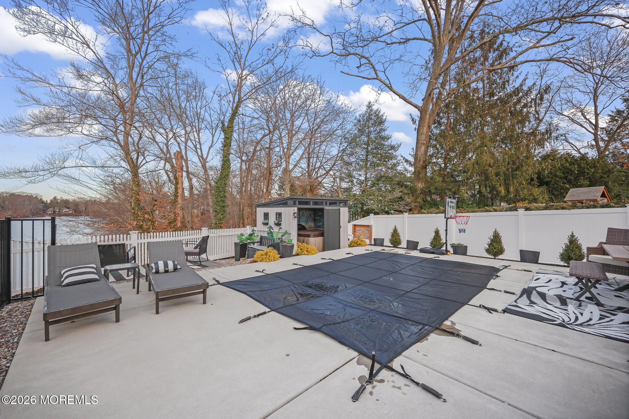 91 Davis Lane Red Bank, NJ 07701 - Photo 63 of 87 a view of backyard with seating space and trees