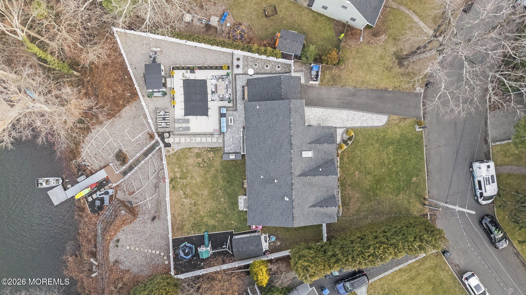 91 Davis Lane Red Bank, NJ 07701 - Photo 81 of 87 an aerial view of a house with a yard