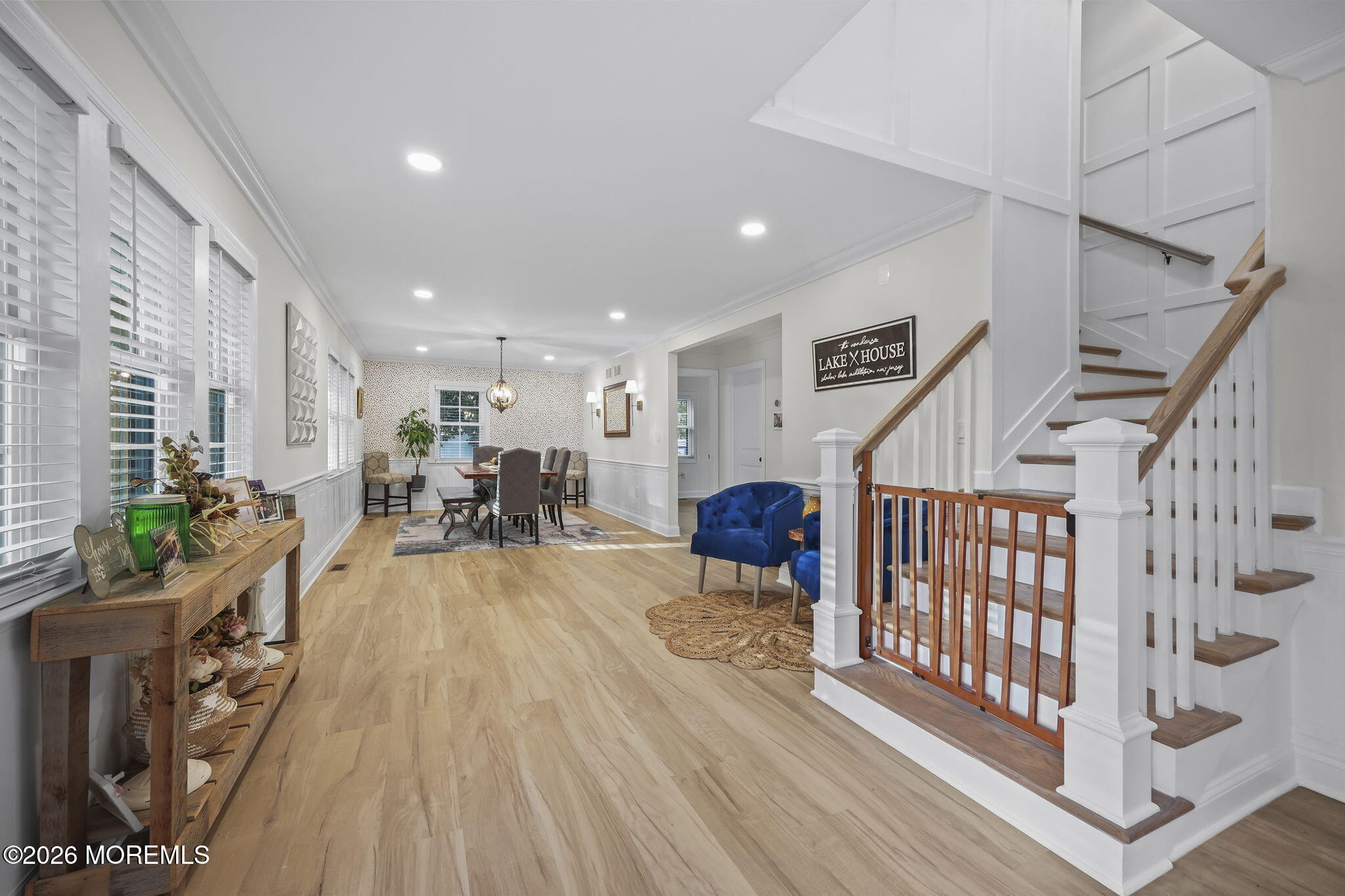 91 Davis Lane Red Bank, NJ 07701 - Photo 9 of 87 a view of a livingroom with furniture hardwood floor and a ceiling fan