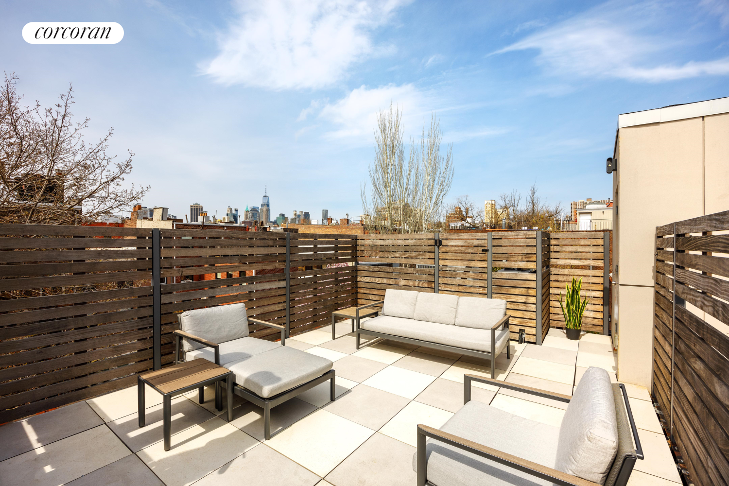 52 Sidney Place Brooklyn, NY 11201 - Photo 19 of 28 a view of a terrace with seating area and city view
