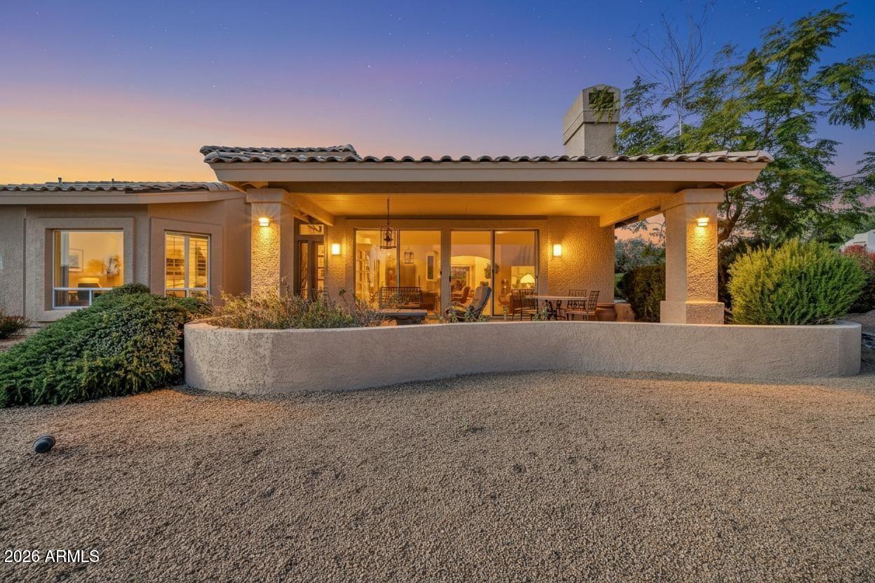 24810 North Vado Court Rio Verde, AZ 85263 - Photo 29 of 42 Front patio at sunset