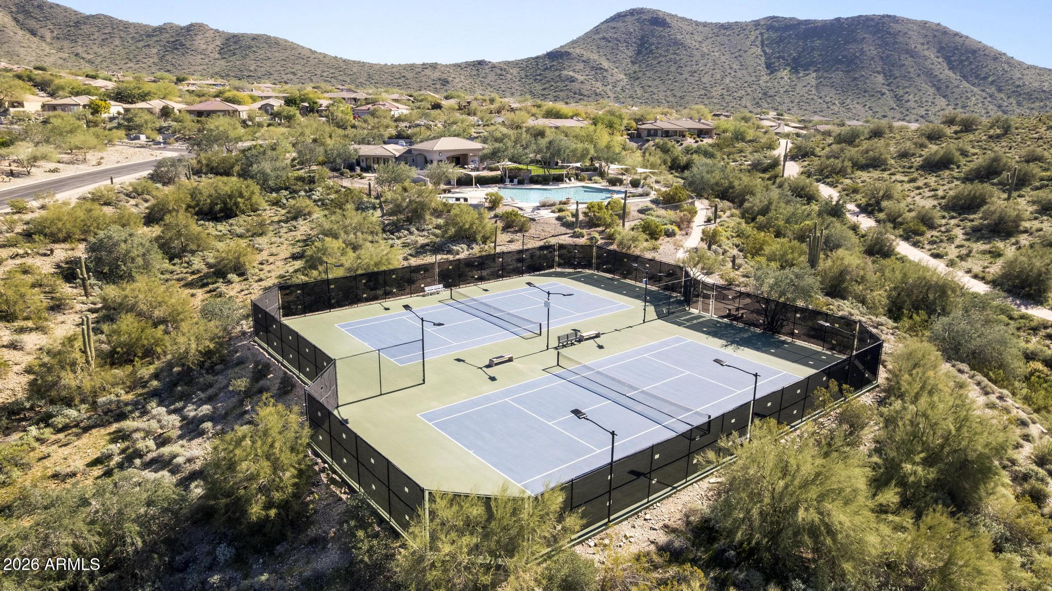 11448 East Raintree Drive Scottsdale, AZ 85255 - Photo 30 of 37 an aerial view of residential houses with outdoor space