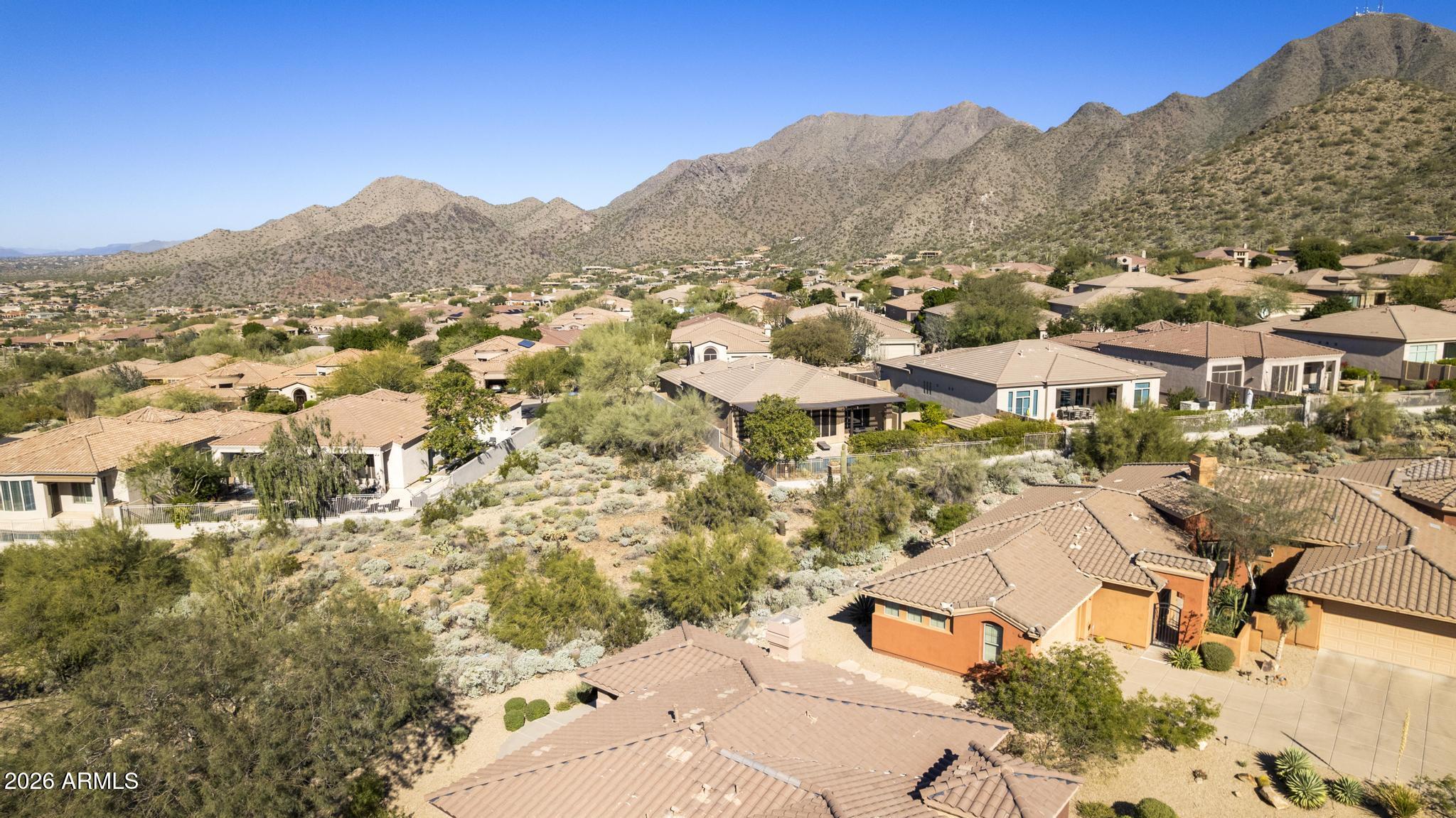 11448 East Raintree Drive Scottsdale, AZ 85255 - Photo 37 of 37 an aerial view of residential houses with outdoor space and trees
