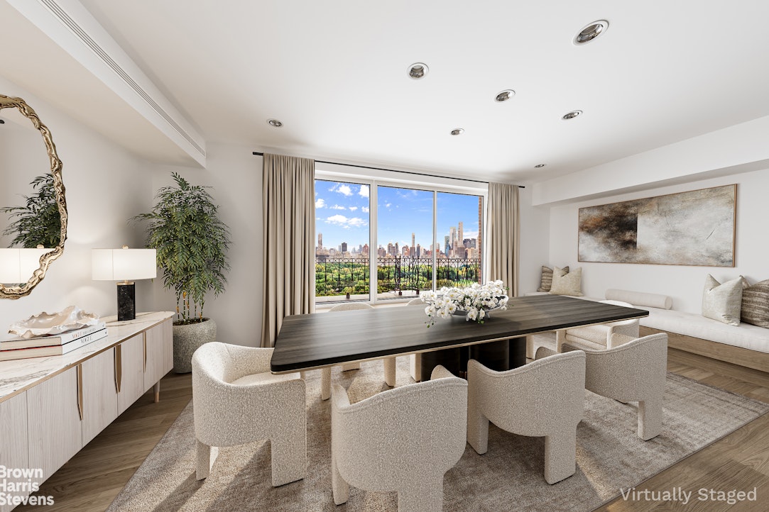 101 Central Park West, Unit PHF Manhattan, NY 10023 - Photo 9 of 27 a view of a dining room with furniture and window