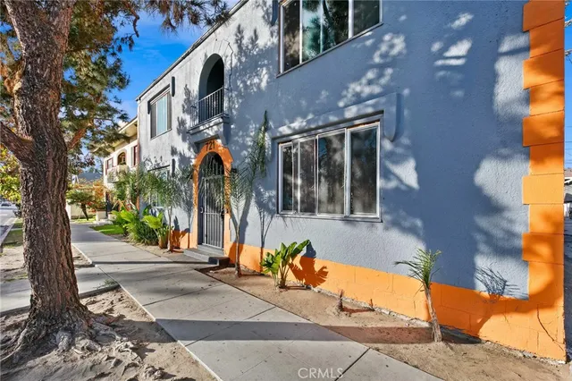 a front view of a building