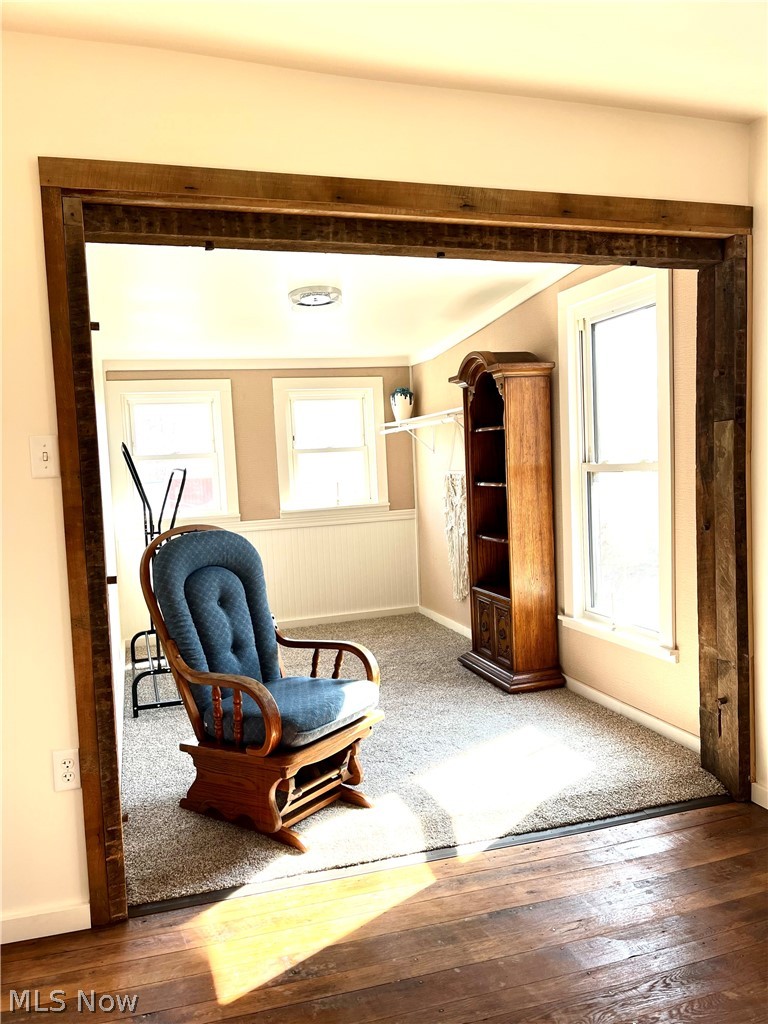 12972 Gilmore Road Southeast Port Washington, OH 43837 - Photo 27 of 50 Sitting area or closet with wood-type flooring and crown molding