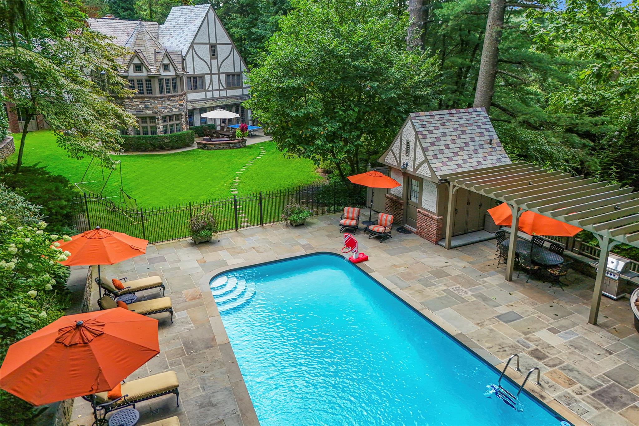 3 Murray Hill Road Scarsdale, NY 10583 - Photo 1 of 1 View of the pool looking towards back of home