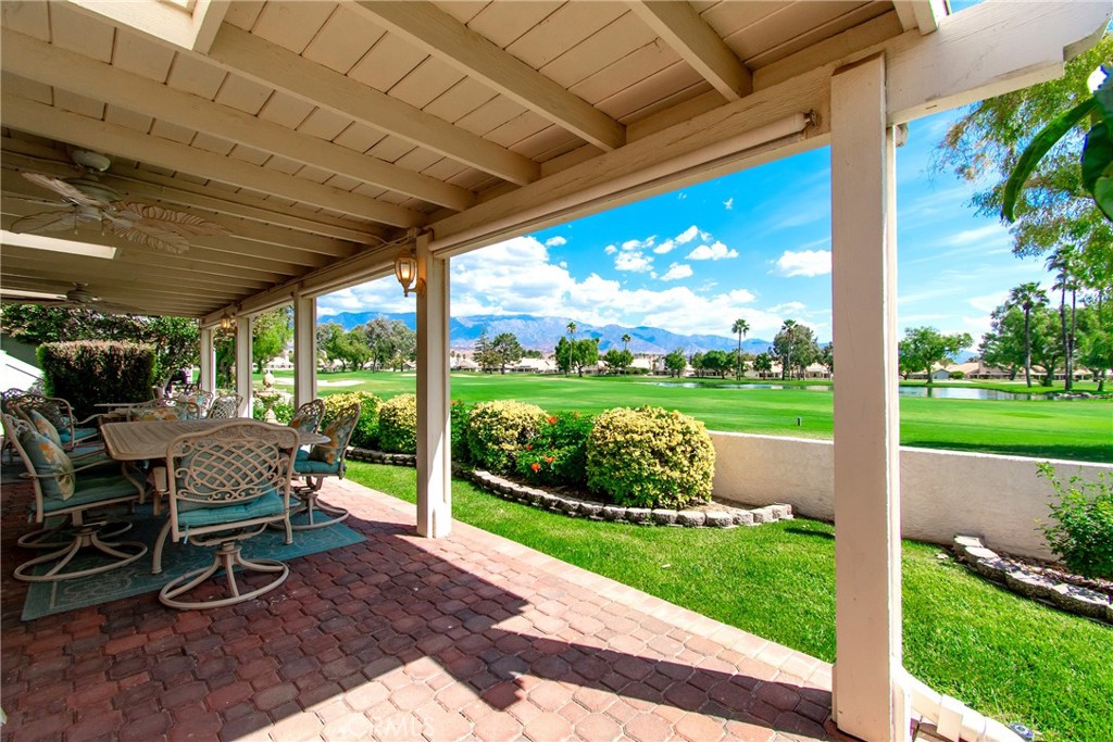 762 Torrey Pines Road Banning, CA 92220 - Photo 38 of 43 a view of a porch with furniture and garden