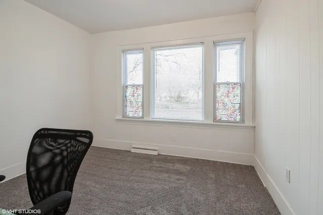 a view of a livingroom with a window