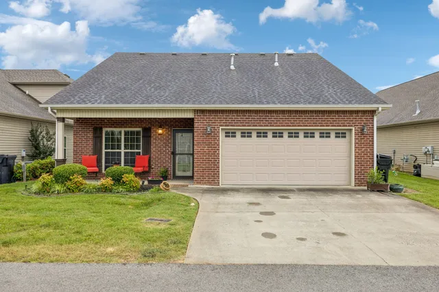 a front view of a house with porch