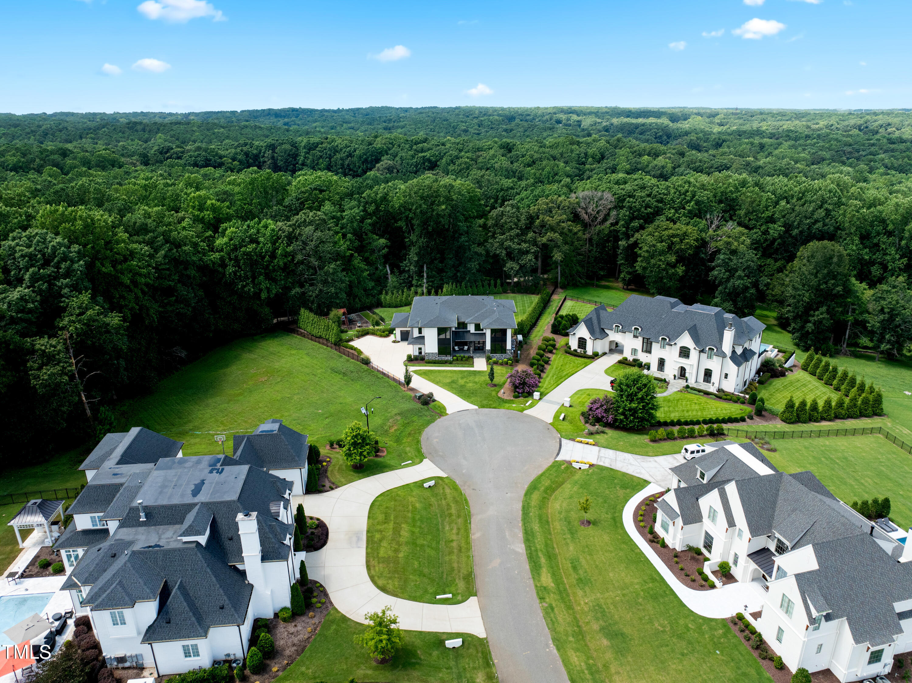 6508 Century Oak Court Raleigh, NC 27613 - Photo 86 of 91 an aerial view of a house with outdoor space swimming pool patio and outdoor seating