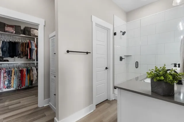 a view of a balcony with chairs