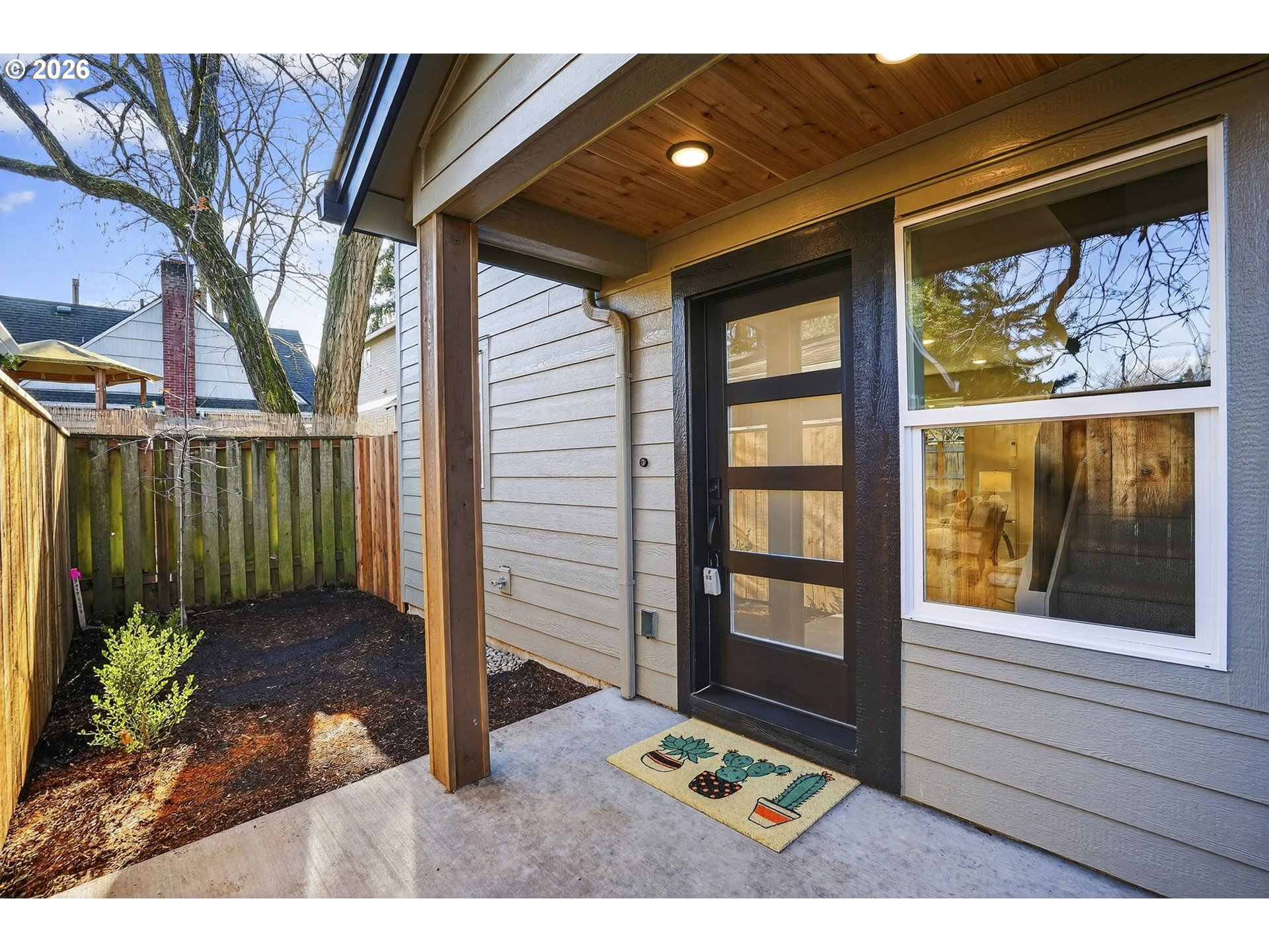 a balcony view with a outdoor space
