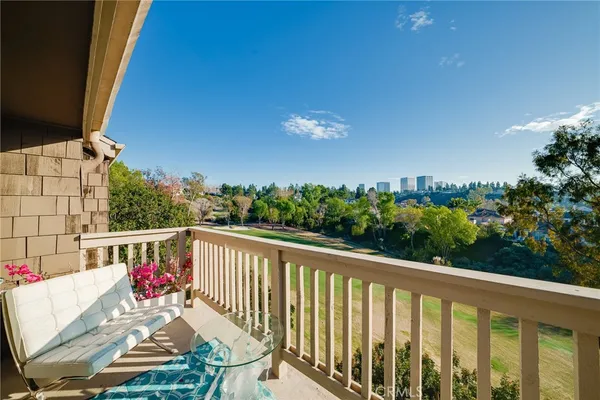 a view of city from balcony