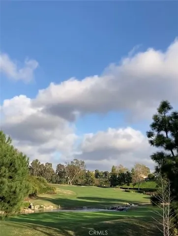 a view of a swimming pool and a yard
