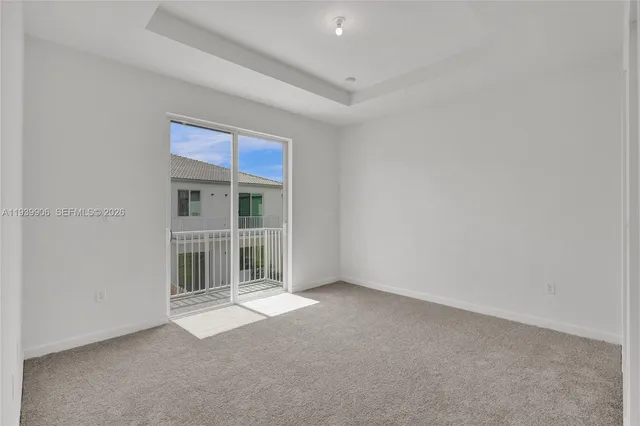 an empty room with closet