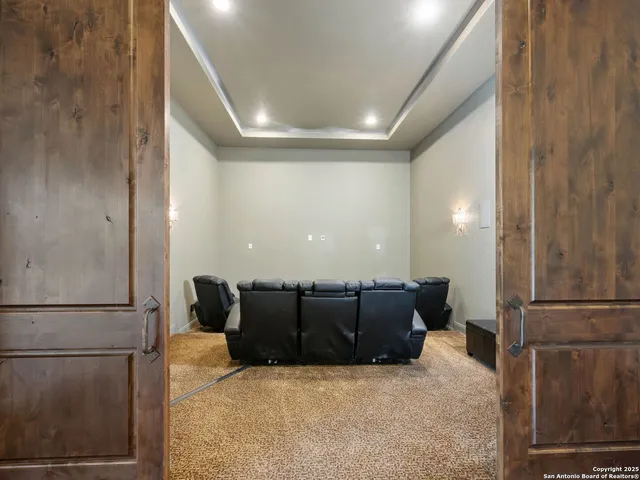 a view of a livingroom with wooden floor