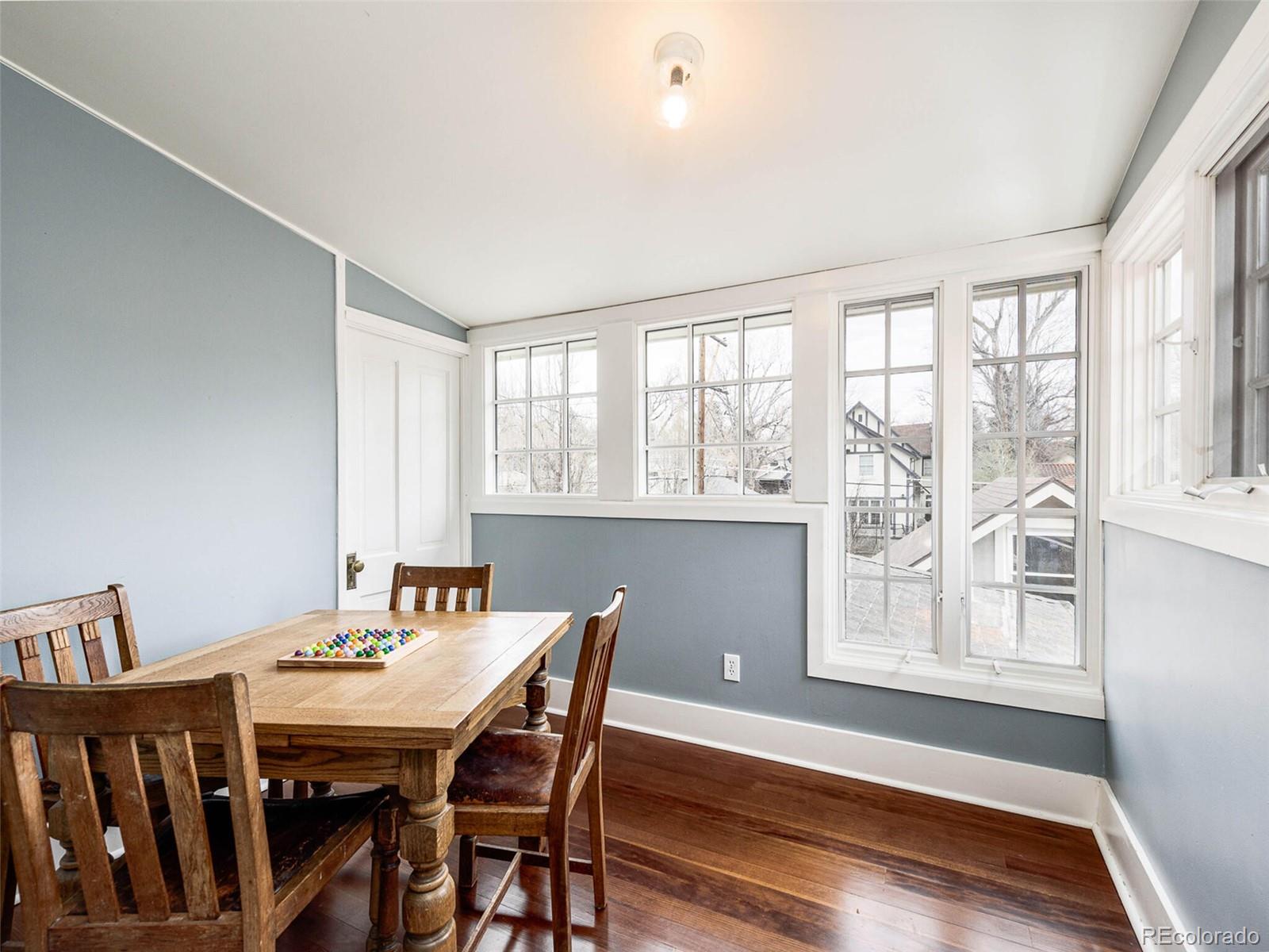 720 Franklin Street Denver, CO 80218 - Photo 21 of 38 a view of a dining room with furniture and wooden floor