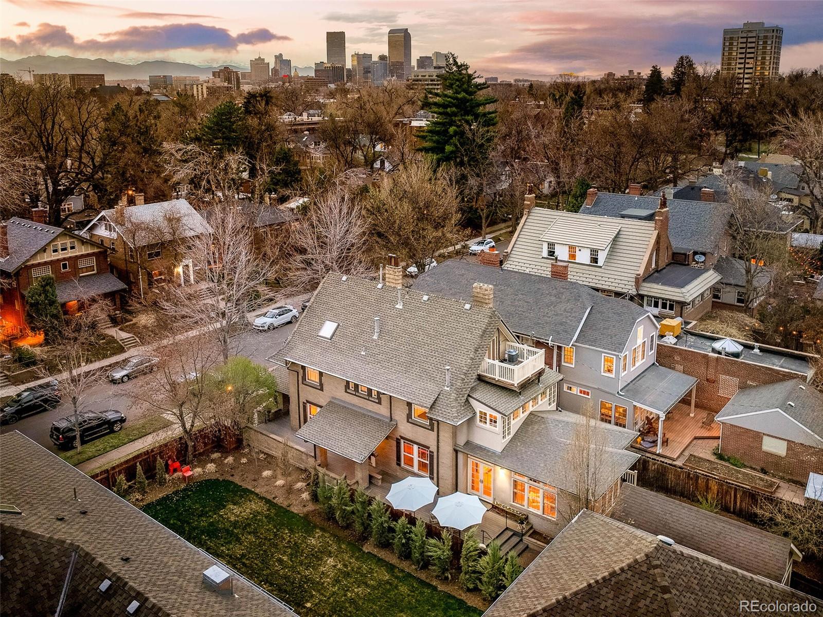 720 Franklin Street Denver, CO 80218 - Photo 37 of 38 an aerial view of a house with a yard