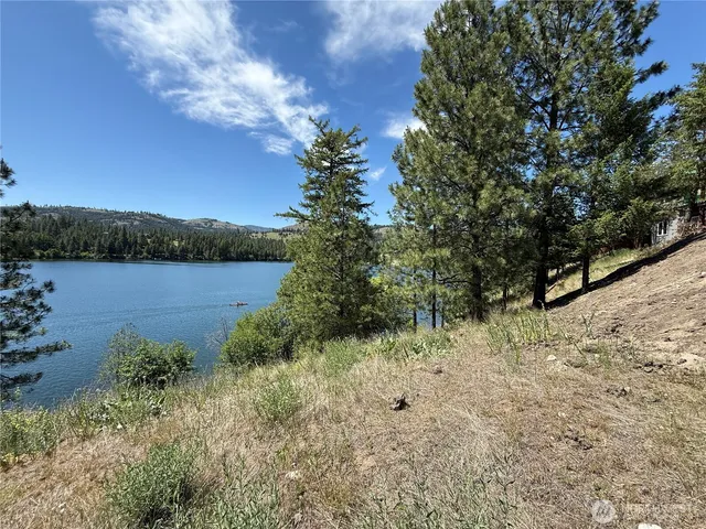 a view of lake with green space