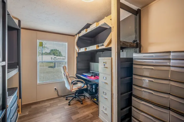 a utility room with closet