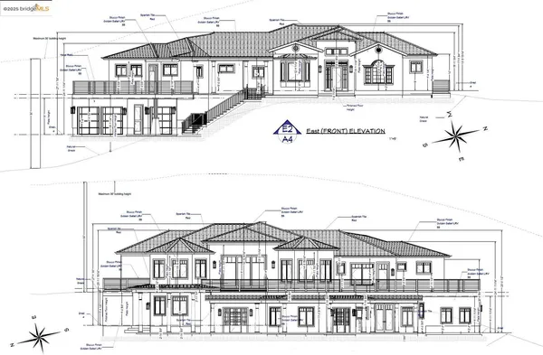 a front view of a building with a street