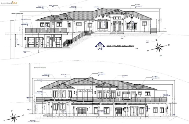 a front view of a building with a street